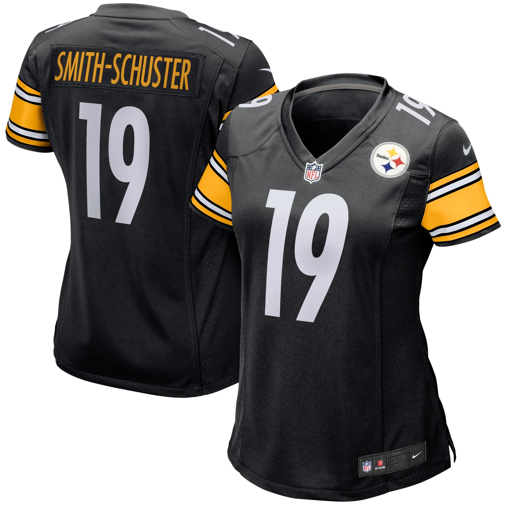 Nike Pittsburgh Steelers No19 JuJu Smith-Schuster Camo Women's Stitched NFL Limited 2019 Salute to Service Jersey